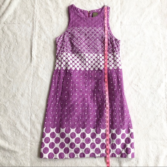 4/$20 🌴 Taylor | Purple &White Cotton Shift Dress - Picture 12 of 12